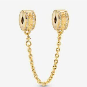 NEW Pandora Safety Chain Clip Bracelet Charm